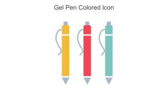 Gel Pen Colored Icon in powerpoint pptx png and editable eps format