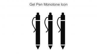 Gel Pen Monotone Icon in powerpoint pptx png and editable eps format
