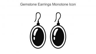 Gemstone Earrings Monotone Icon In Powerpoint Pptx Png And Editable Eps Format