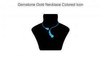Gemstone Gold Necklace Colored Icon In Powerpoint Pptx Png And Editable Eps Format