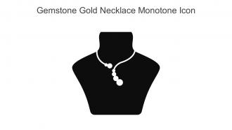 Gemstone Gold Necklace Monotone Icon In Powerpoint Pptx Png And Editable Eps Format