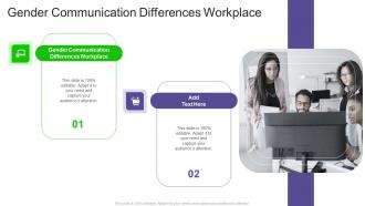 Gender Communication Differences Workplace In Powerpoint And Google Slides Cpb