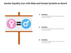 Gender equality icon with male and female symbols on board