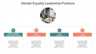 Gender Equality Leadership Positions In Powerpoint And Google Slides Cpb