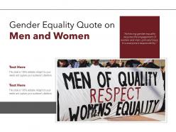 Gender equality quote on men and women