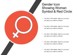 Gender Icon Showing Woman Symbol And Red Circle