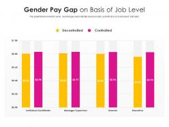 Gender pay gap on basis of job level