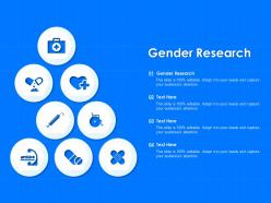 Gender research ppt powerpoint presentation model aids