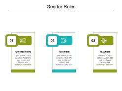Gender roles ppt powerpoint presentation slides background image cpb