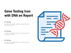 Gene testing icon with dna on report