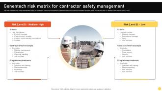 Genentech Risk Matrix For Contractor Safety Management