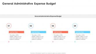 General Administrative Expense Budget In Powerpoint And Google Slides Cpb
