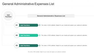 General Administrative Expenses List In Powerpoint And Google Slides Cpb