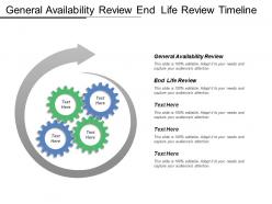 General availability review end life review timeline diagram