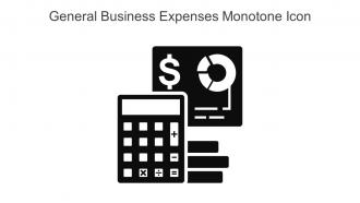 General Business Expenses Monotone Icon In Powerpoint Pptx Png And Editable Eps Format