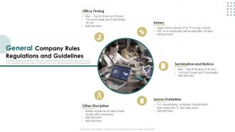 General Company Rules Regulations And Guidelines Induction Program For New Employees