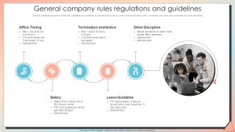 General Company Rules Regulations And Guidelines New Employee Induction Programme