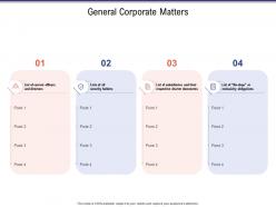 General corporate matters business investigation