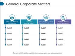 General corporate matters presentation powerpoint example