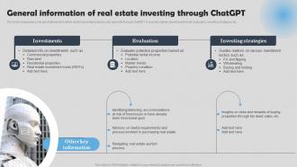 General Information Of Real Estate Investing How To Use ChatGPT In Real Estate ChatGPT SS