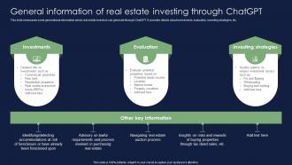 General Information Of Real Estate Investing Through Chatgpt Chatgpt For Real Estate Chatgpt SS V