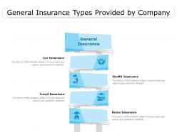 General insurance types provided by company