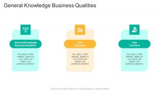 General Knowledge Business Qualities In Powerpoint And Google Slides Cpb