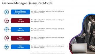 General Manager Salary Per Month In Powerpoint And Google Slides Cpb