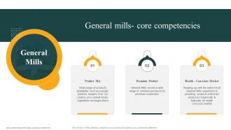 General Mills Core Competencies Convenience Food Industry Report Ppt Graphics