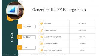 General Mills Fy19 Target Sales Convenience Food Industry Report Ppt Template