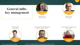 General Mills Key Management Convenience Food Industry Report Ppt Ideas