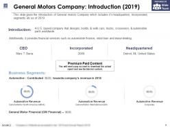 General Motors Company Introduction 2019