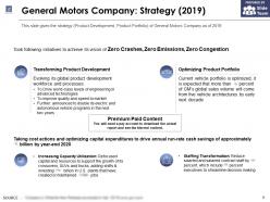 General Motors Company Strategy 2019
