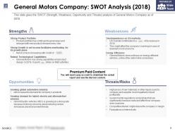 General motors company swot analysis 2018