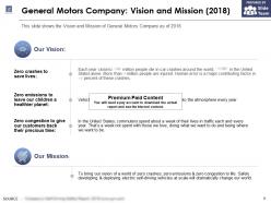 General motors company vision and mission 2018