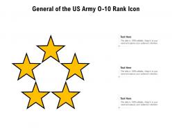 General of the us army o 10 rank icon