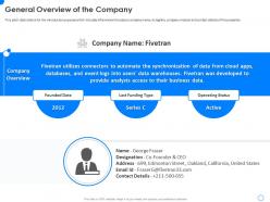 General overview of the company fivetran investor funding elevator