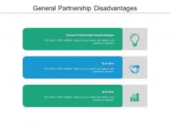 General partnership disadvantages ppt powerpoint presentation icon file formats cpb