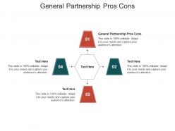 General partnership pros cons ppt powerpoint presentation icon grid cpb