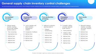 General Supply Chain Inventory Control Challenges Implementation Of Supply Chain Inventory Control