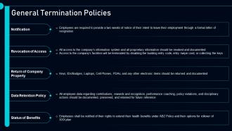 General Termination Policies Employee Separation Policy Handbook