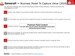 Generali business model to capture value 2018