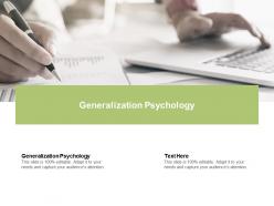 Generalization psychology ppt powerpoint presentation model graphics cpb