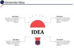 Generate idea ppt powerpoint presentation file background image