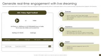 Generate Real Time Engagement Tactics To Effectively Promote Sports Events Strategy SS V