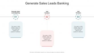 Generate Sales Leads Banking In Powerpoint And Google Slides Cpb