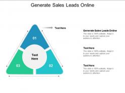 Generate sales leads online ppt powerpoint presentation inspiration professional cpb