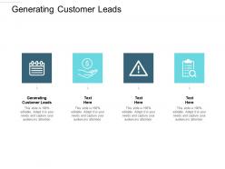 Generating customer leads ppt powerpoint presentation styles layout cpb