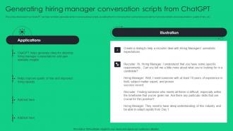 Generating Hiring Manager Conversation Unlocking Potential Of Recruitment ChatGPT SS V