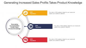 Generating Increased Sales Profits Takes Product Knowledge In Powerpoint And Google Slides Cpb
